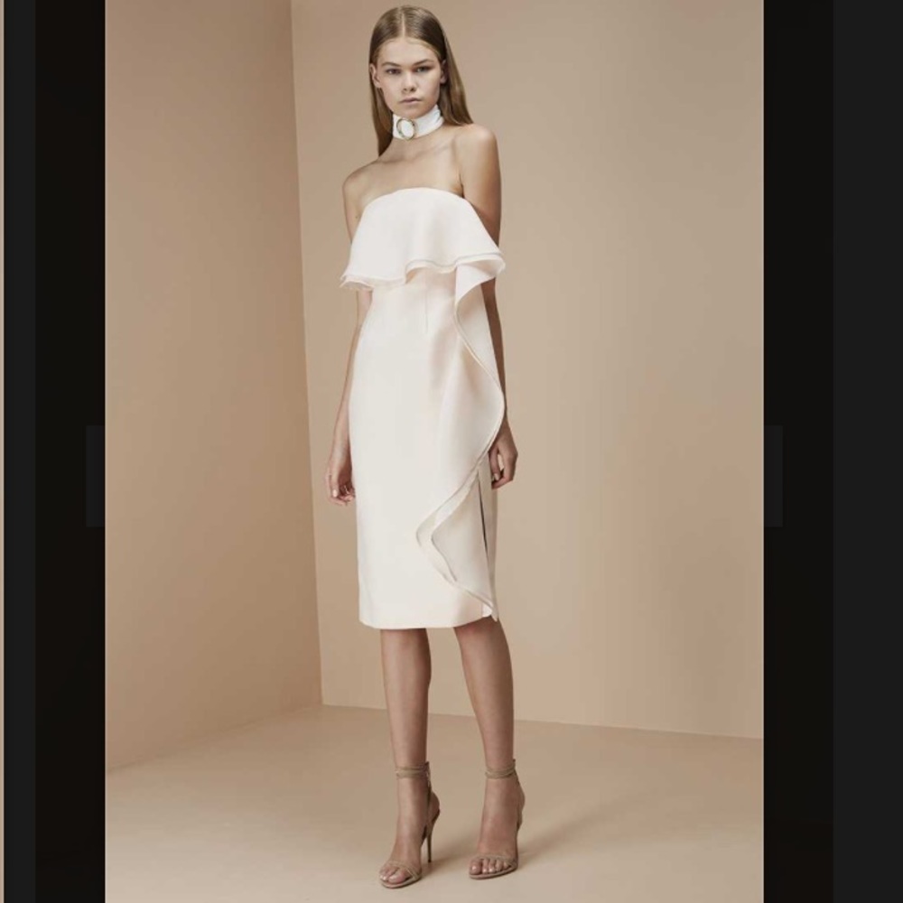 NWT Keepsake the Label Peach Ruffle Dress